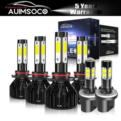 For 2002-2009 Chevy Trailblazer Sport Utility 4-Door 6pcs LED Headlights 80000LM