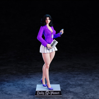 Lois Lane, Superman, DC, Comics, sexy Pin Up, Figur, 3D Druck, UNBEMALT