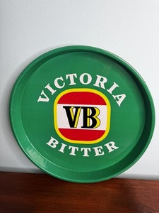 Victoria Bitter Beer Round Green Tray VB  Australian Beer Rare