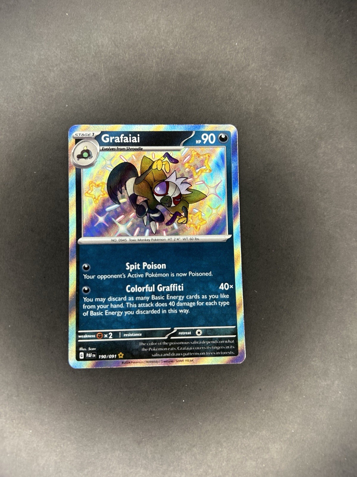 Grafaiai 190/091 SV: Paldean Fates Pokémon Card