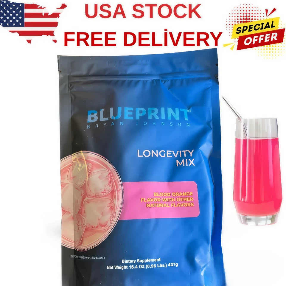 Blueprint Bryan Johnson Mistura de Longevidade Construtor Muscular Recuperação Sangue Laranja 30Sev - Imagem 3 de 4