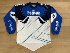 Vintage Yamaha Carbon Motocross MX Dirt Bike Racing Jersey Men’s M Blue