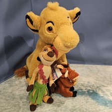 Disney Lion King Simba Timon Pumbaa Plush Bundle Vintage Disney Store