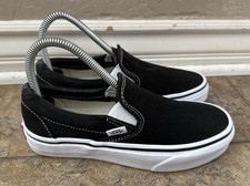 Vans Slip On Classic Black White Low Canvas Shoes Mens 5 Womens 6.5 Sneakers