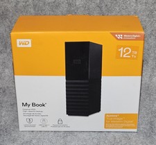 Western Digital My Book 12TB Desktop External HDD WDBBGB0120HBK USB 3.2 Black