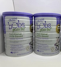 2x Aussie Bubs Grass-Fed Nutritional Milk Toddler Drink -28.2 oz Powder BB 12/25