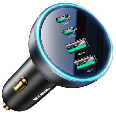 70W USB C Car Charger,  4-Port PD Super Fast Charging Type C Car Charger 