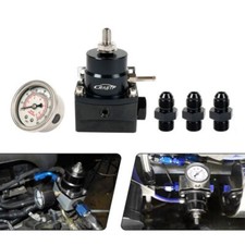 Universal Adjustable An6 Efi Fuel Pressure Regulator Kit W Oil Gauge 0-160 Psi Universal Adjustable An6 Efi Fuel Pressure Regulator Kit W Oil Gauge 0-160 Psi