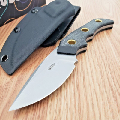Kubey Willumsen DP Fixed Knife 3'' 14C28N Steel Full Tang Blade Micarta Handle