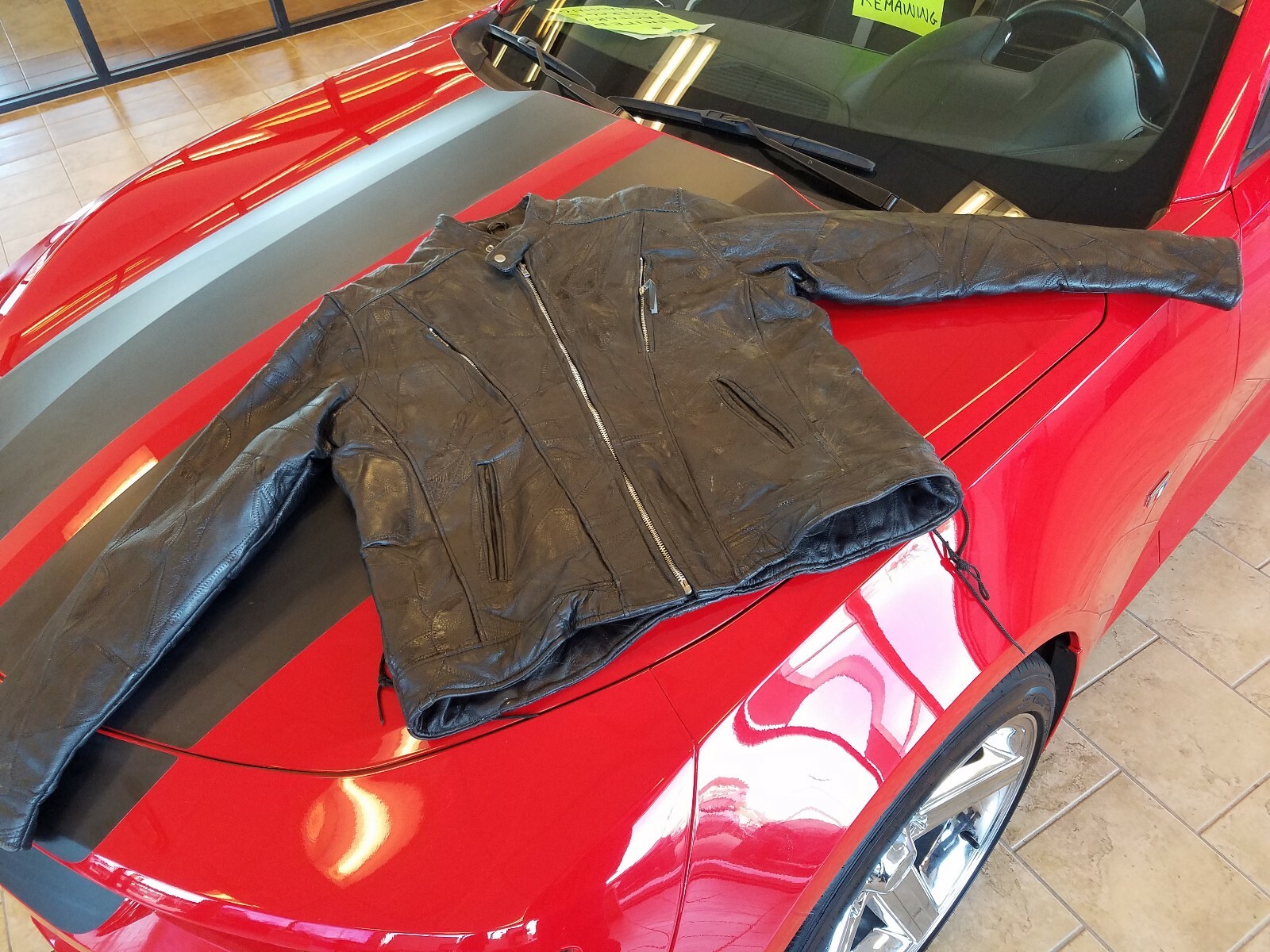 Diamond Plate Buffalo Leather Jacket 2X WITH LINER… Gem