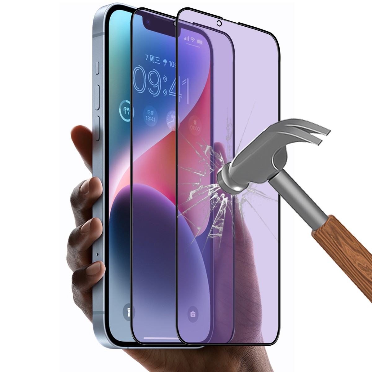 2-PACK Eye Protection Anti Blue Light Screen Protector for iPhone 14 