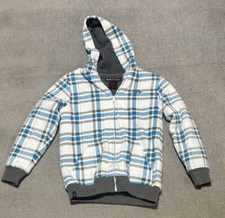 Hawks Boy's Blue and White Long Sleeve Hooded Jacket Size S 8
