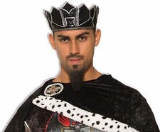 Forum Novelties Dark Royalty King Crown Accessory, Black, One Size - 80504