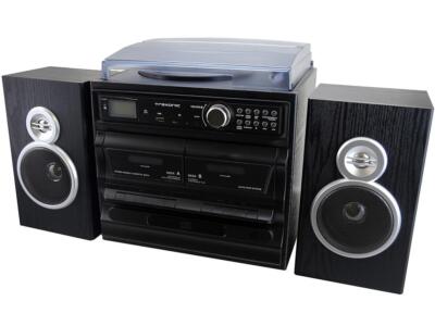 Trexonic TRX-811BS 3-Speed Turntable With CD Player, Dual Cassette