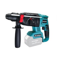 Brushless Cordless 18V Rotary Hammer Drill SDS Plus 4 Modes No Battery
