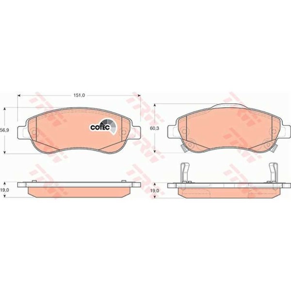 TRW BremsbeläGe GDB3445 BremsklöTze FüR Honda CR-V III Re_-image