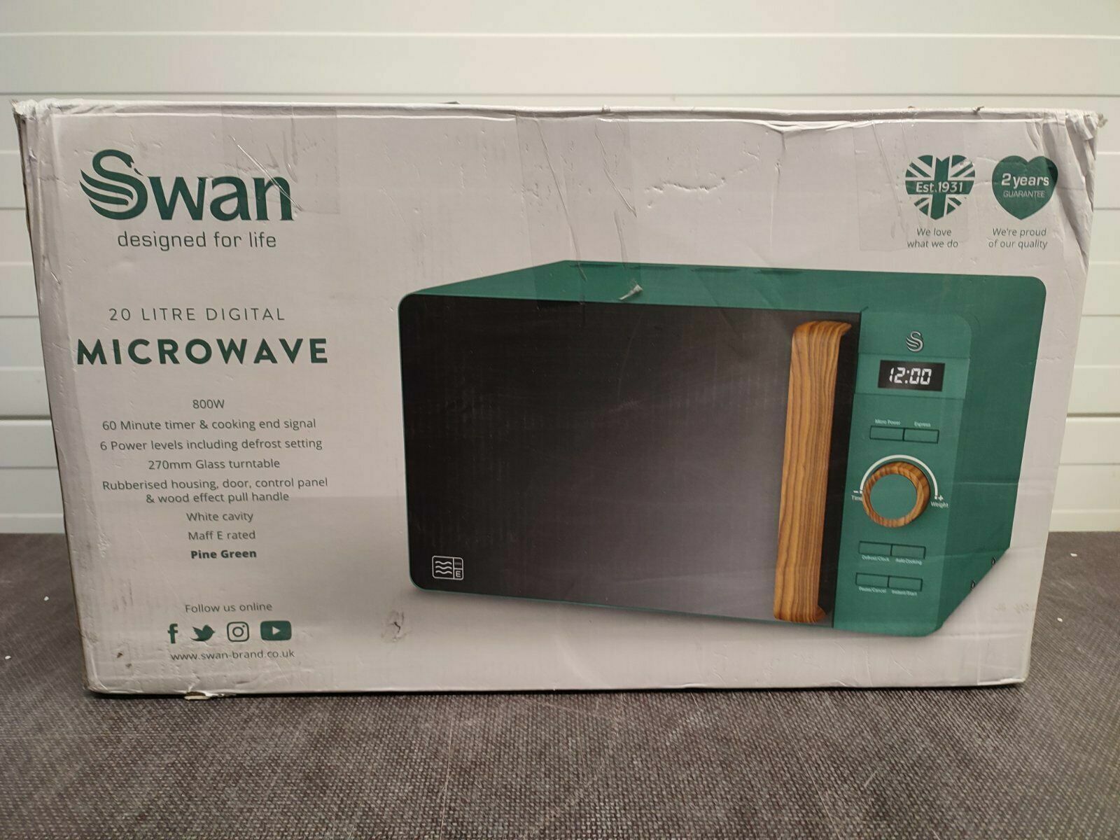Swan Nordic - Microonde Digitale 20 L 6 Livelli di funzionamento Grigio |  Acquisti Online su eBay