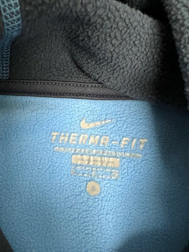 Nike junior THERMA-FIT Blue and Gray Fleece Pull Over Sweatshirt Size Small - Picture 4 of 9