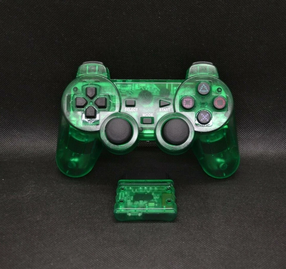 Wireless Controller Kabellos Gamepad für Playstation 2 PS1 PS2 Neu Grün - Bild 3 von 4