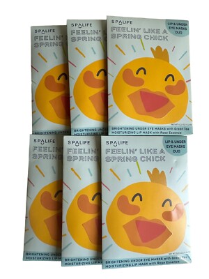 6x  SpaLife Feelin Like A Spring Chick Lip & Under Eye Masks Duo New