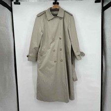 Vintage London Towne Cotton Blend Khaki Trench Coat Women's Size 10r