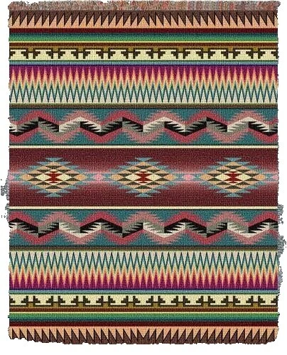 Multicolor Striped Afghans & Throw Blankets