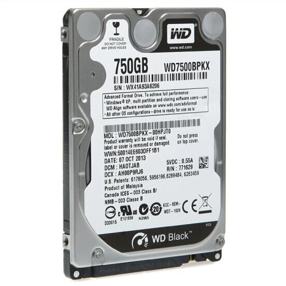 Western Digital 750GB WD7500BPKX 7200RPM 16MB SATA 2.5" Laptop HDD Hard Drive - Image 2 of 4