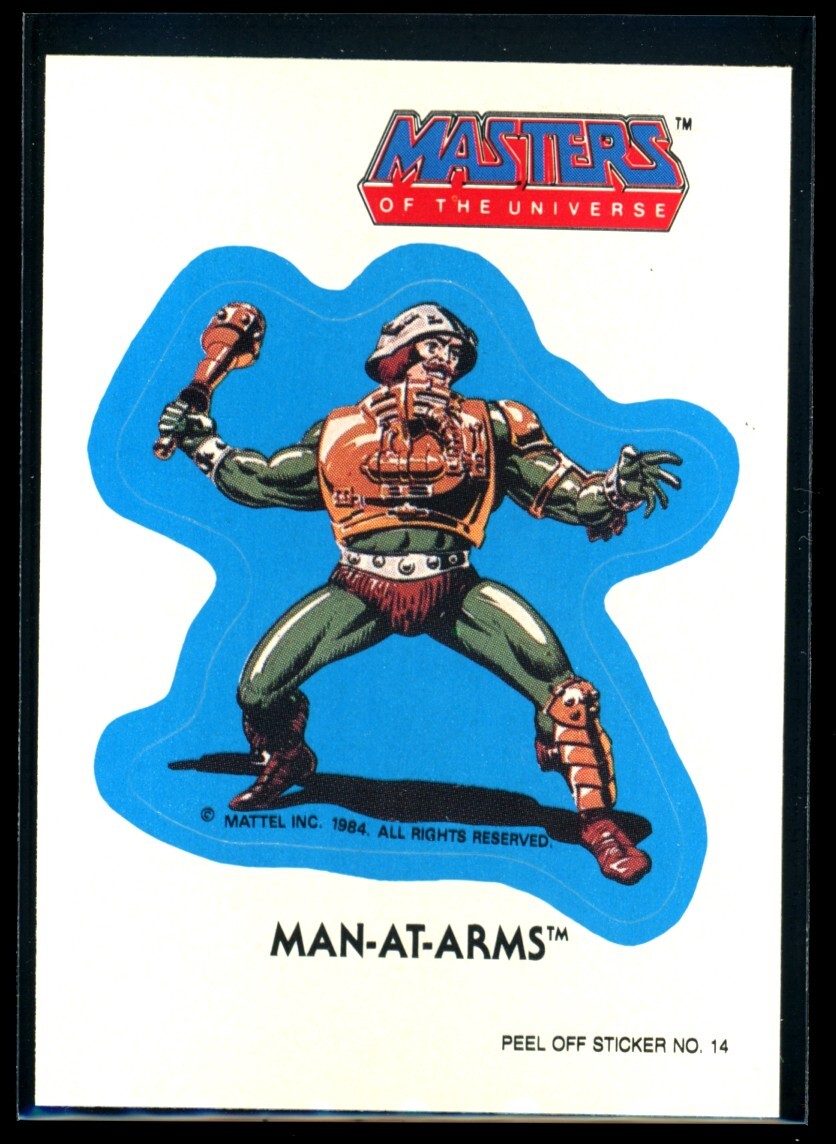 1984 Masters of the Universe Man-At-Arms Sticker #14 NM C1 Condition