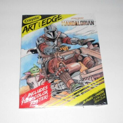 Crayola Art With Edge Star Wars The Mandalorian 28 Pages + 1 Poster New Sealed