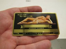 VTG NOS PERMA GRAPHICS BLONDE HAIR MAN NUDE SOCIAL SECURITY/ID CARD BLANK T750