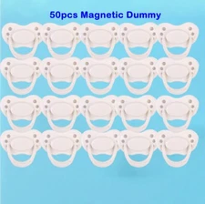 50PC White Reborns Magnetic Pacifiers Lifelike Reborn Baby Dolls Props Gifts DIY