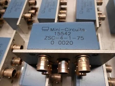 MINI CIRCUITS ZSC-4-1-75, 4 WAY SPLITTER COMBINER, 1- 200 MHz