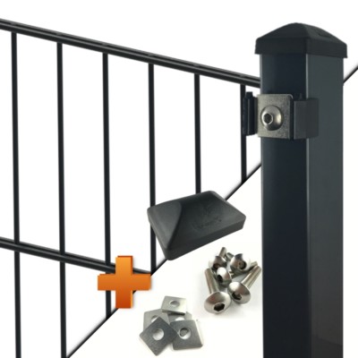 Doppelstabmattenzaun ErweiterungsSet AnbauSet Doppel Stab Matten Zaun