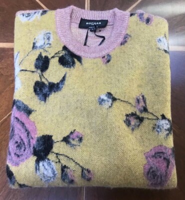 Rochas new wool/mohair knit sweater long sleeve size 38 S Made in Italy