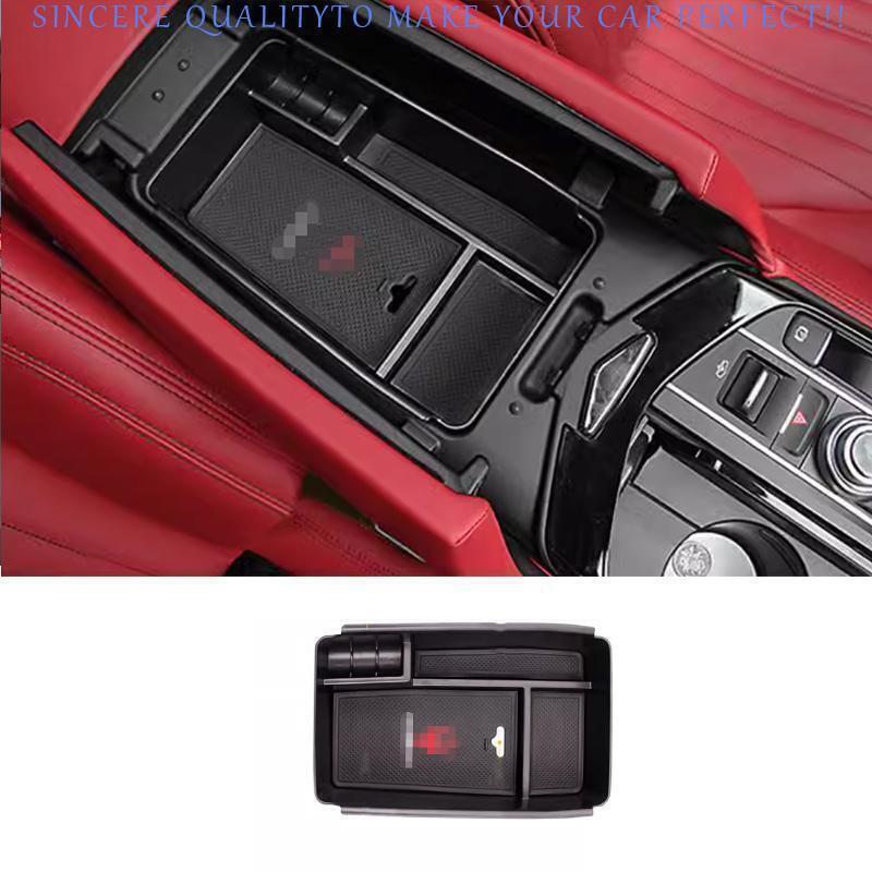 For Maserati Levante 2017-2024 ABS Black Center Console Storage Box Tray Trim
