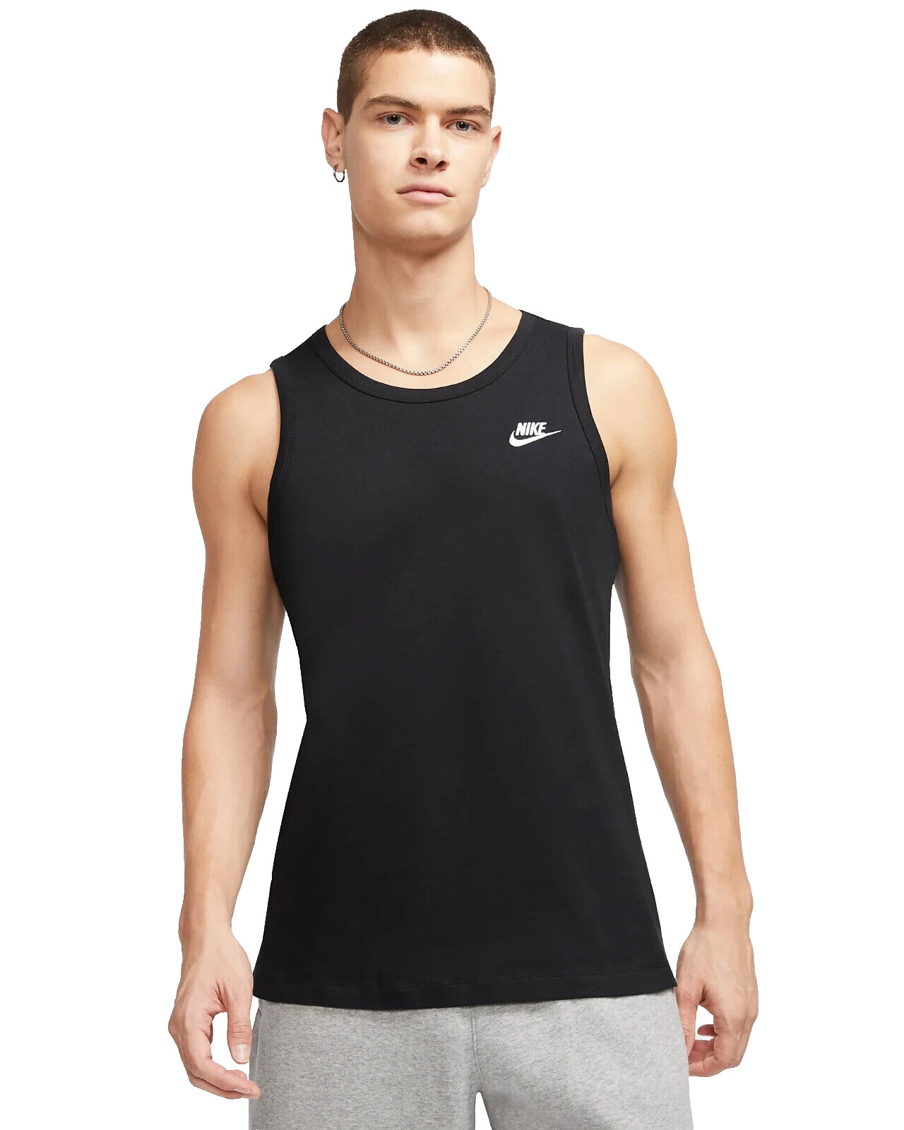 Мужская спортивная майка Nike Club Futura черно-белая Размер 3XL BQ1260-010 4390₽