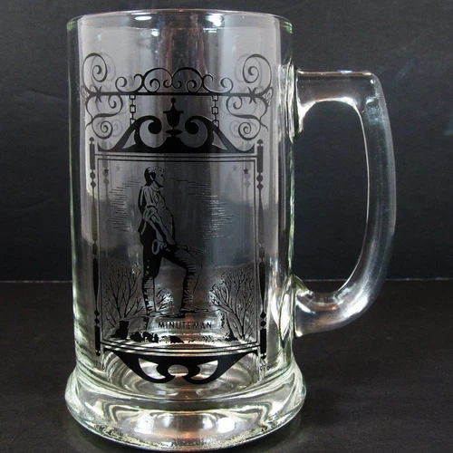 Bicentennial 1776-1976 Minuteman 15oz Beer Mug Tankard Libbey 5011 Crystal NOS