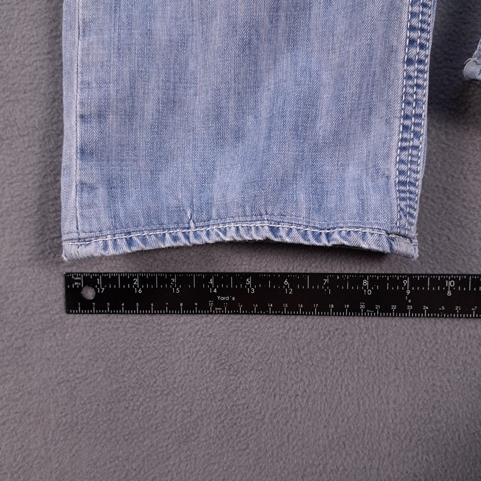 Big Star Jeans Mens 36 Blue Denim Pioneer Regular Bootcut Distress