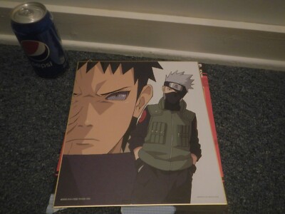 Banpresto Ichiban Kuji Naruto Boruto Shikishi board Kakashi Obito