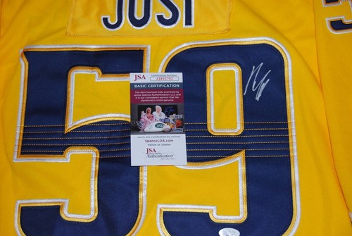 ROMAN JOSI signed (NASHVILLE PREDATORS) Yellow stitched jersey JSA AH95792 - Picture 2 of 2
