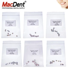 10Pcs MacDent Dental Orthodontic Metal Brackets Mini Roth 022 Hooks In Bulk