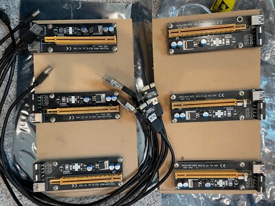 SODIAL USB 3.0 PCI-E Express 1 to 16x Extender Riser Card Adapter Qty 6