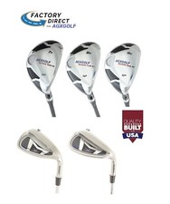 AGX MEN'S GRAPHITE 7, 8 9 HYBRIDS WIDE SOLE PW SW ALL LENGTHS ALL FLEXES