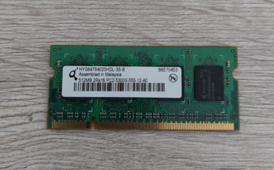 Qimonda 512MB 2Rx16 PC2-5300S SO-DIMM Laptop-Speichermodul