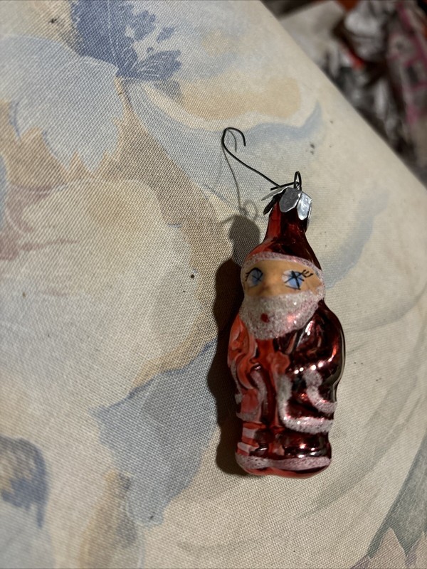 West German Antique Hand Blown Santa Ornament