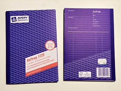 Avery Zweckform  1725 Auftrag, DIN A5, selbstdurchschreibend, 2x40 Bl.