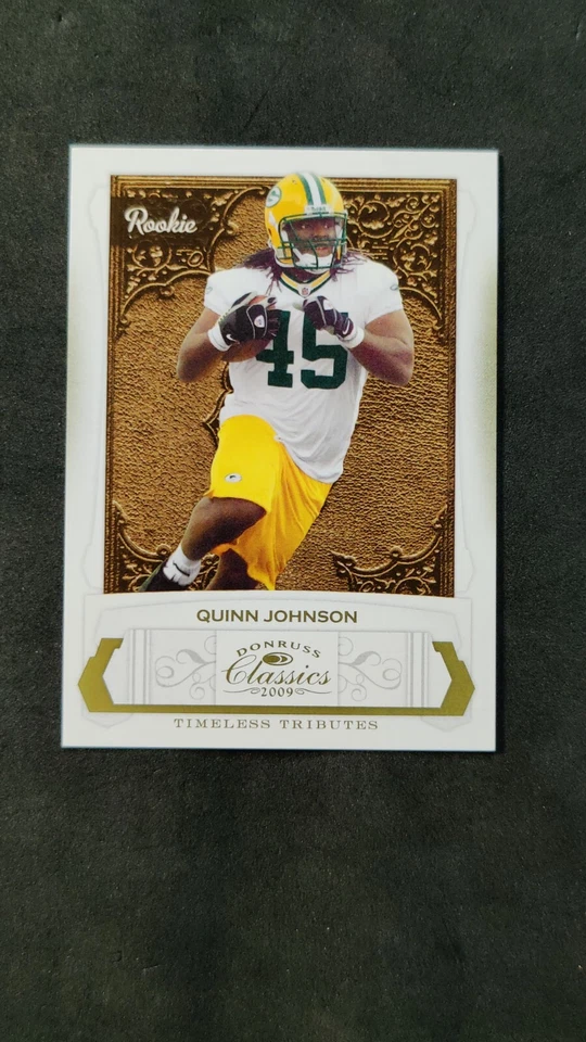 2009 Donruss Classics Timeless Tributes Quinn Johnson Gold #32/50 #236 Packers  - Image 2 of 3