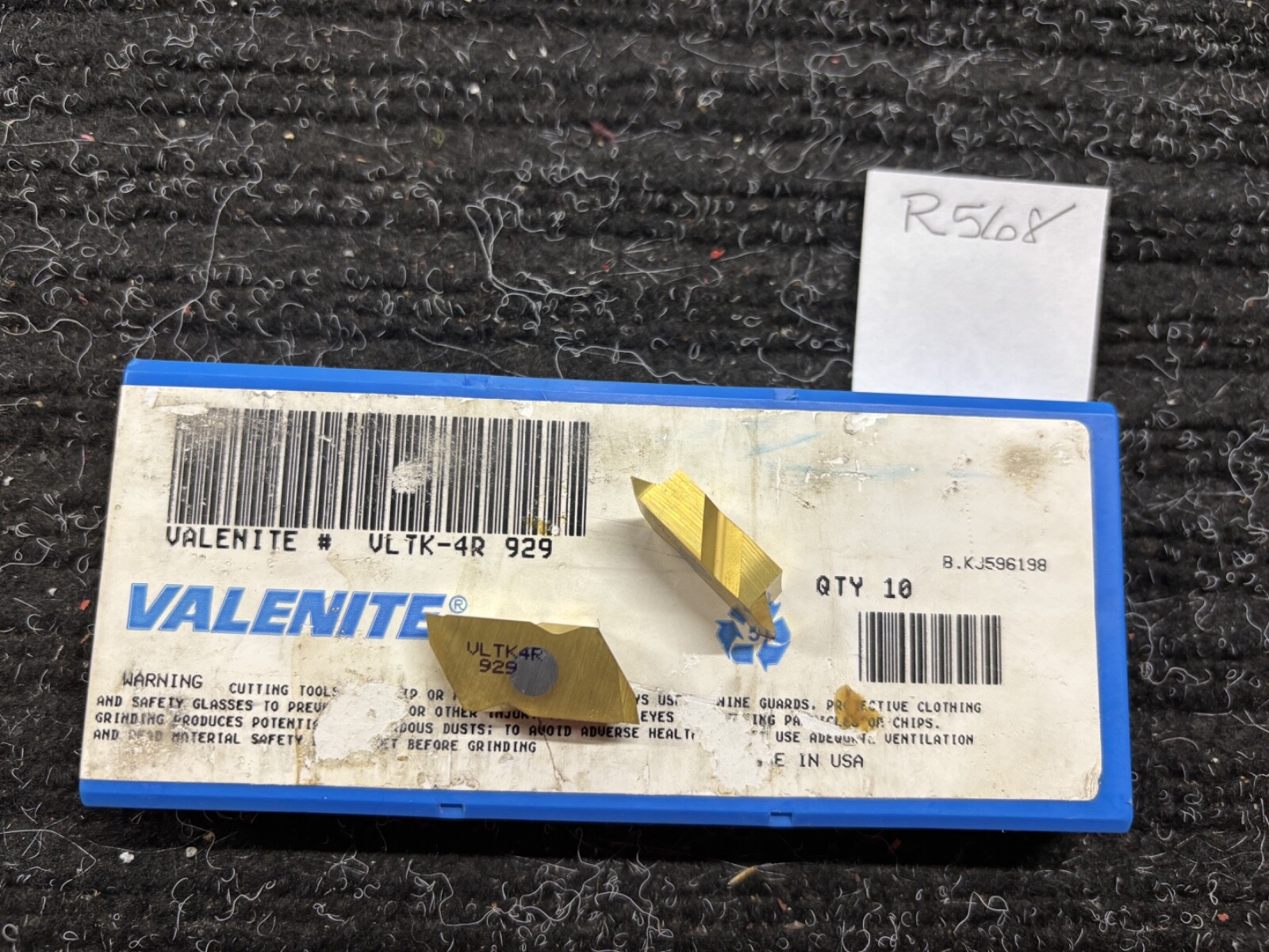 10 NEW VALENITE NTF4R (NTK4R) TOP NOTCH THREADING CARBIDE INSERTS GR. 929 (R568)