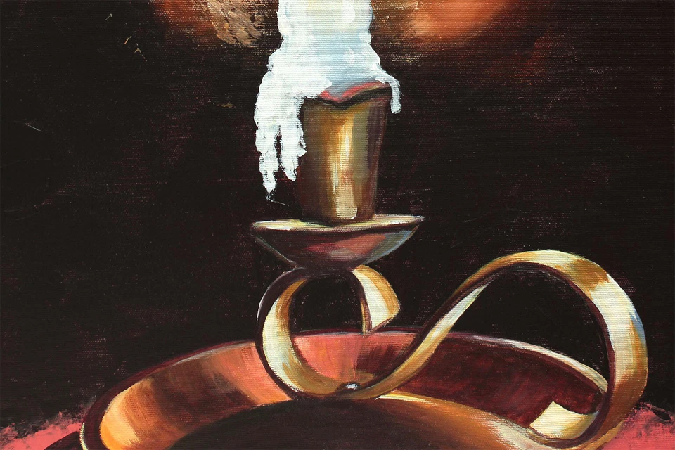 NOVAARTE Abstrakt Malerei Acryl Bild Gemälde Kerze Kunst Modern Ständer ORIGINAL - Bild 2 von 4