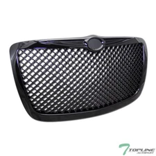 Topline For 2005-2010 Chrysler 300/300C Mesh Front Hood Bumper Grill Grille -Blk